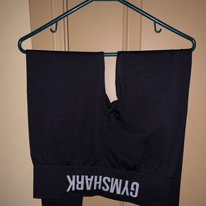 Gymshark fit mid rise leggings - black/white